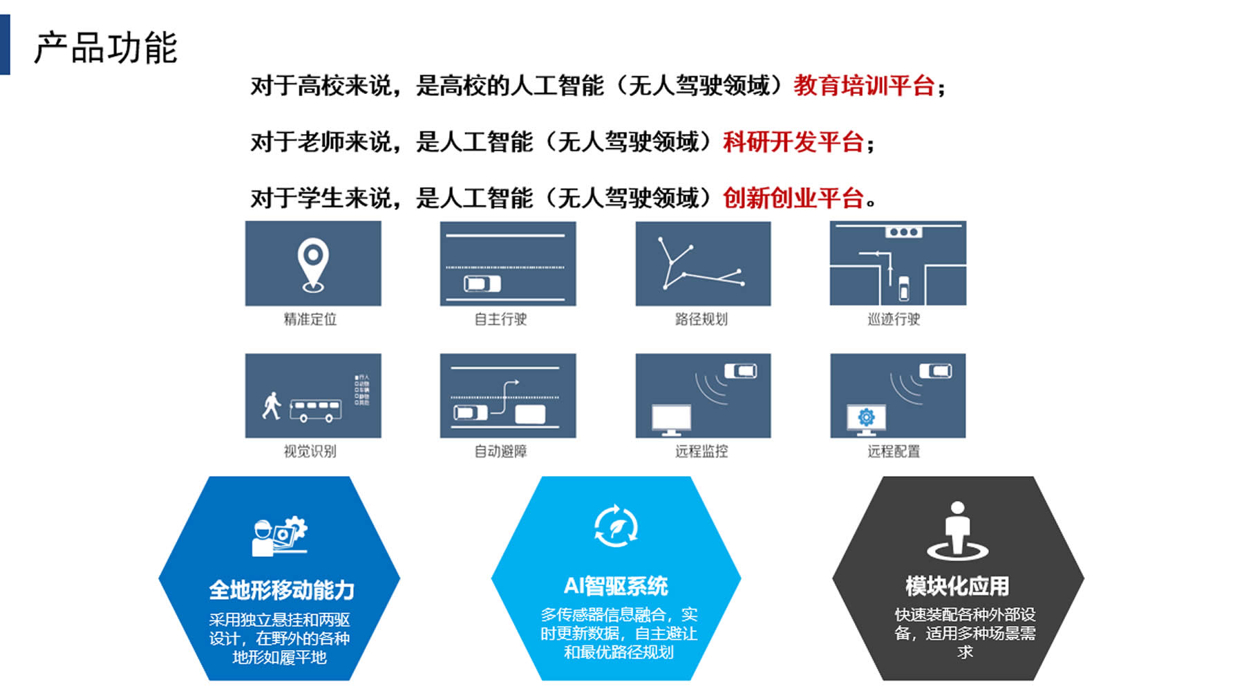 AI創(chuàng)新教育平臺(tái)·航天輕舟機(jī)器人